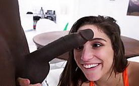 While her BF is Out Of Town, She Likes To Hard Stretching Pussy By Her Black Lover