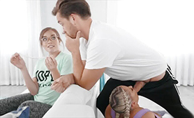 Filthy Guy Cheating On GF with Huge Ass and Tits Blonde
